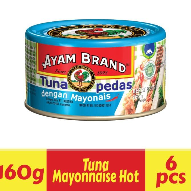 

Ikan Tuna Kaleng Paket 6 pcs Mayonnaise Hot Ayam Brand 160gr ---Termurah---