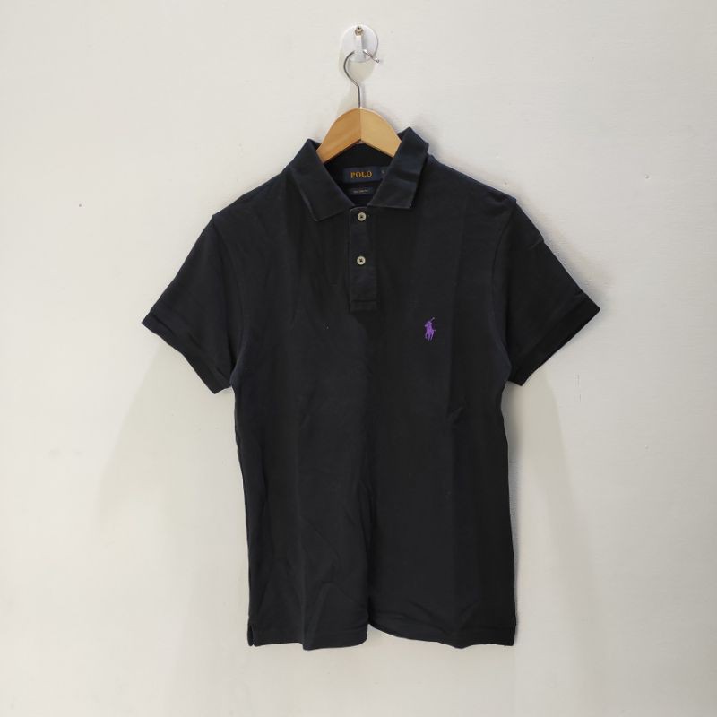 black and purple polo shirts