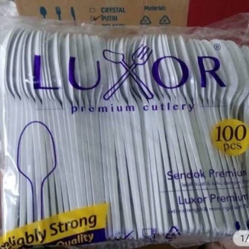 Sendok Luxor Putih 100 pcs/Sendok Makan Plastik/Sendok Plastik/Sendok Makan