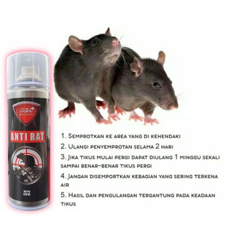 Pengusir tikus kap mobil dapur rumah gudang / Antirat tikus ukuran 250 ml