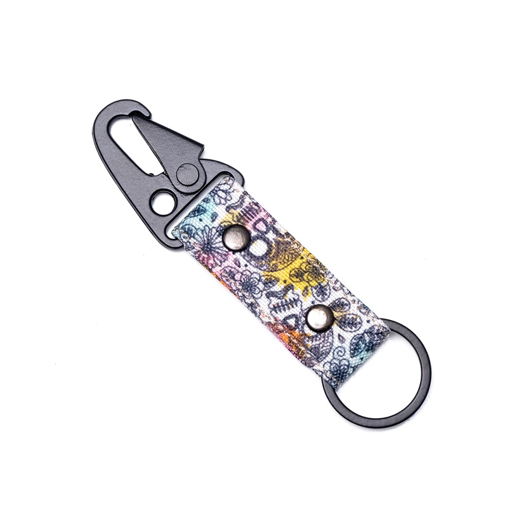 gantungan kunci carabiner kain motif - snaphook keychain - NKC225