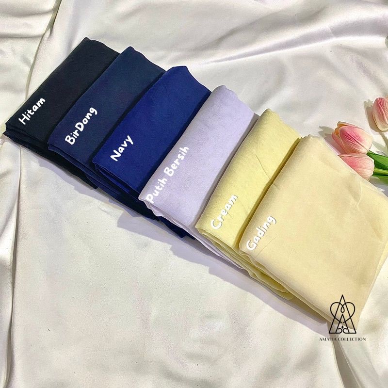 Kerudung Paris basic Polos Segiempat Murah [ Part 1 ]