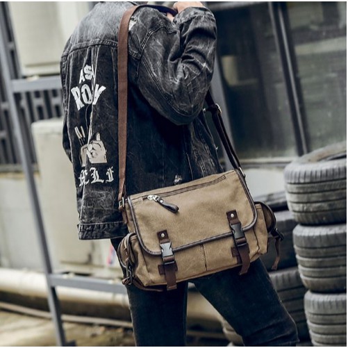 tas selempang pria multifungsi tas kanvas pria tas cowok tas pria basic tas pria kecil G5P3 tas slem