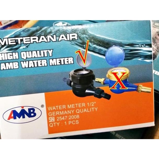 ♨ meteran air AMB 1/2" meter air ber SNI pvc water meter AMB ☺