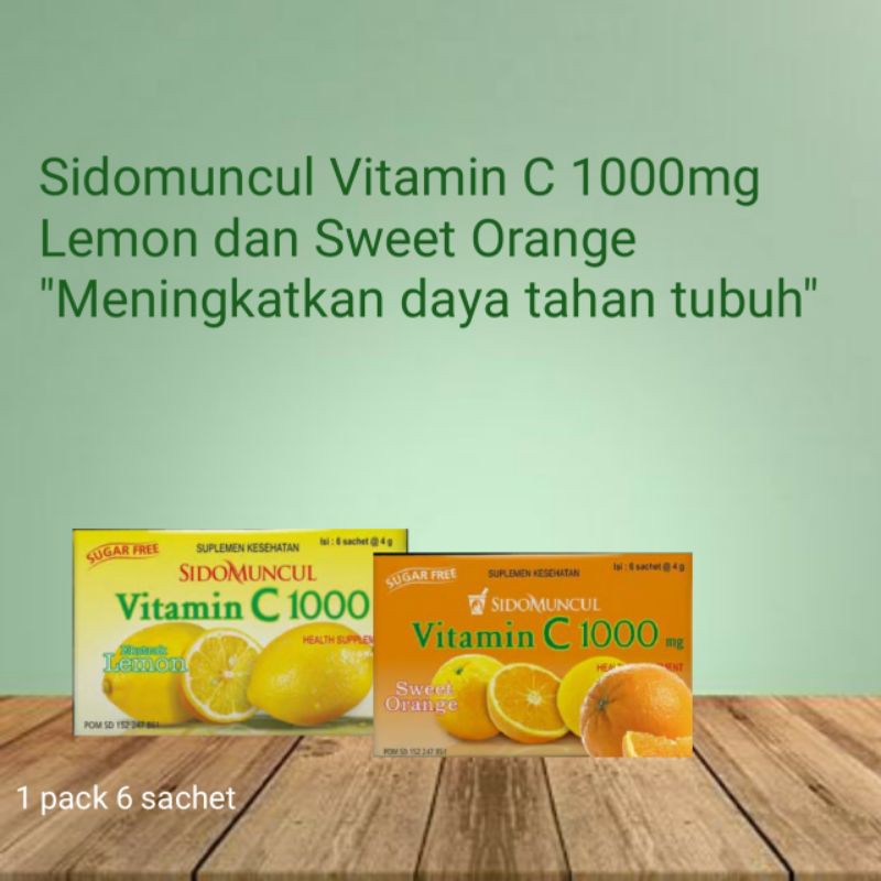 

Vitamin C 1000 mg 1box 6's-daya tahan tubuh