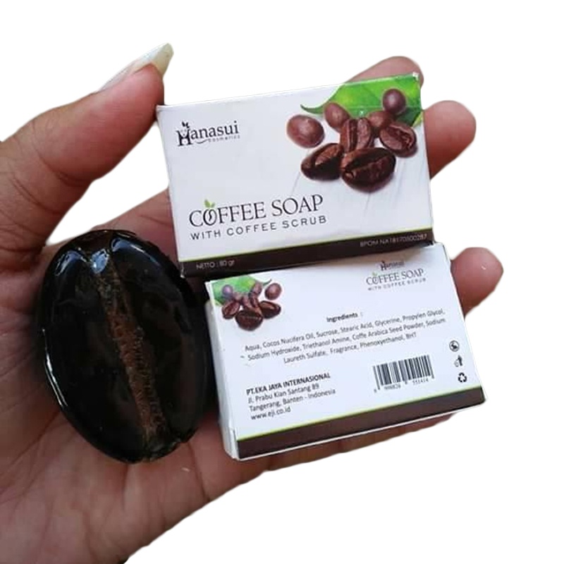 Hanasui Coffee Soap  Sabun Kopi with Coffee Scrub  80gr   Original