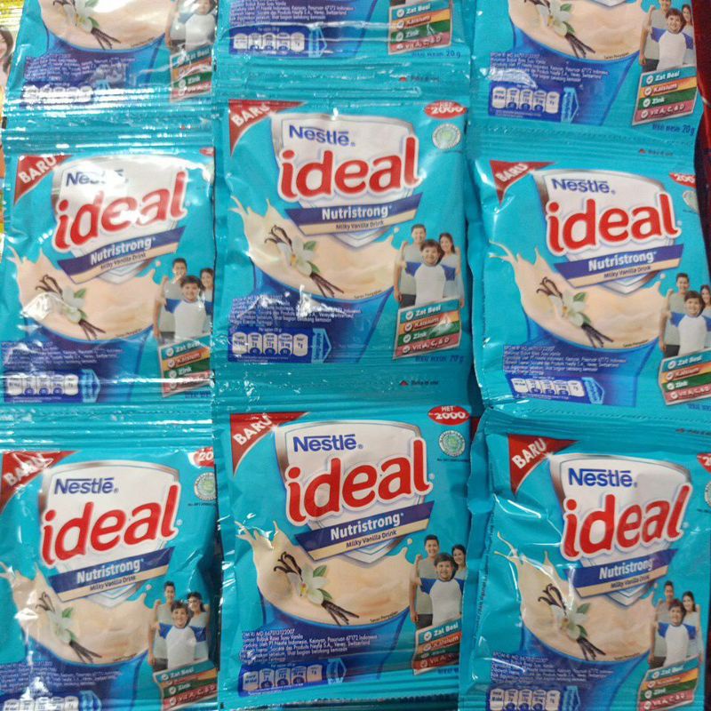 Susu Bubuk Nestle Ideal 20 gram 1 renceng isi 10 sachet