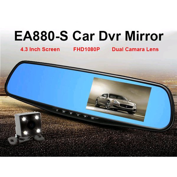 kaca spion dvr cctv mobil plus kamera mundur