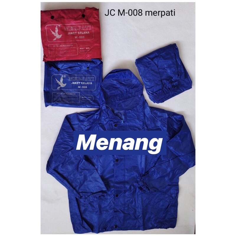 Jas Hujan Merpati Setelan Jaket Celana Merapati M-008 SIZE BESAR JUMBO BAHAN NYLON POLYSTER