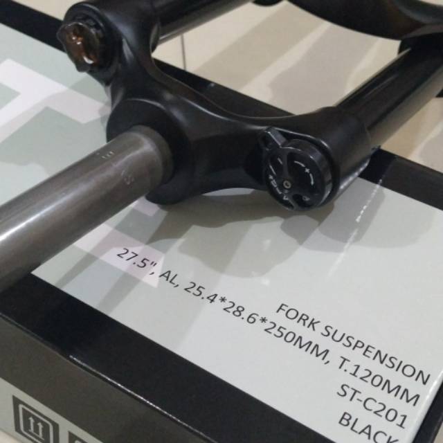 Garpu sepeda MTB 27.5 fork suspension SYTE with lock preload travel 120 alloy