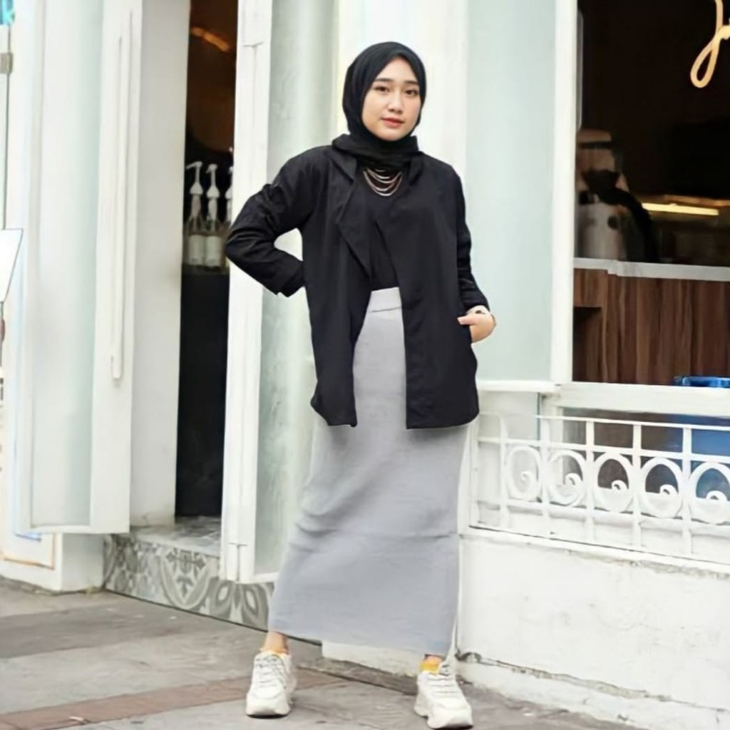 ROK SPAN RAJUT TEBAL/ ROK KNITTED ROK RAJUT  PREMIUM SKIRT KNIT PANJANG