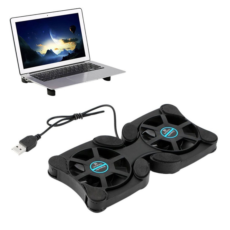 Bt 11-18 Inch Pendingin Laptop Portable Ultra Slim Notebook Cooling Base USB Powered Dengan Dual Quiet Fans Untuk Kebanyakan Notebook