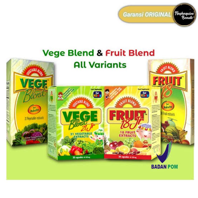 Vegeblend 21 Junior / Fruit Blend 18 Junior / Vitamin Sayur Dan Buah-buahan Anak Murah