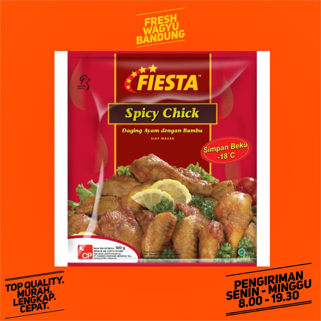 

FIESTA SPICY CHICK PREMIUM Daging Ayam Goreng Bumbu Chicken 500g