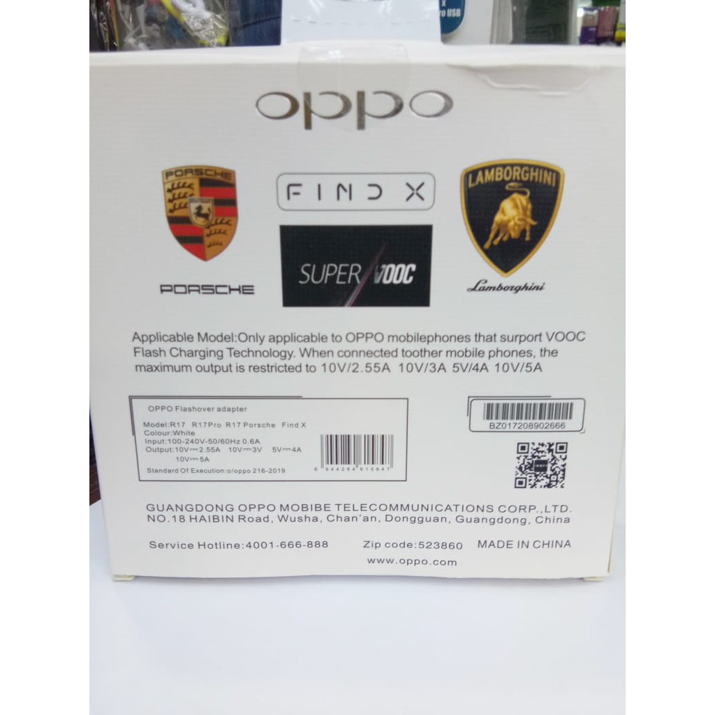 Charger Type-C Oppo Original R17 Super VOOC