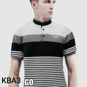 gof KBA CRESSIDA KAOS OBLONG Kerah Shanghai Polos Motif Cowok Pakaian Pria Kaos Oblong