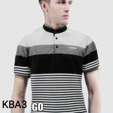 gof KBA CRESSIDA KAOS OBLONG Kerah Shanghai Polos Motif Cowok Pakaian Pria Kaos Oblong