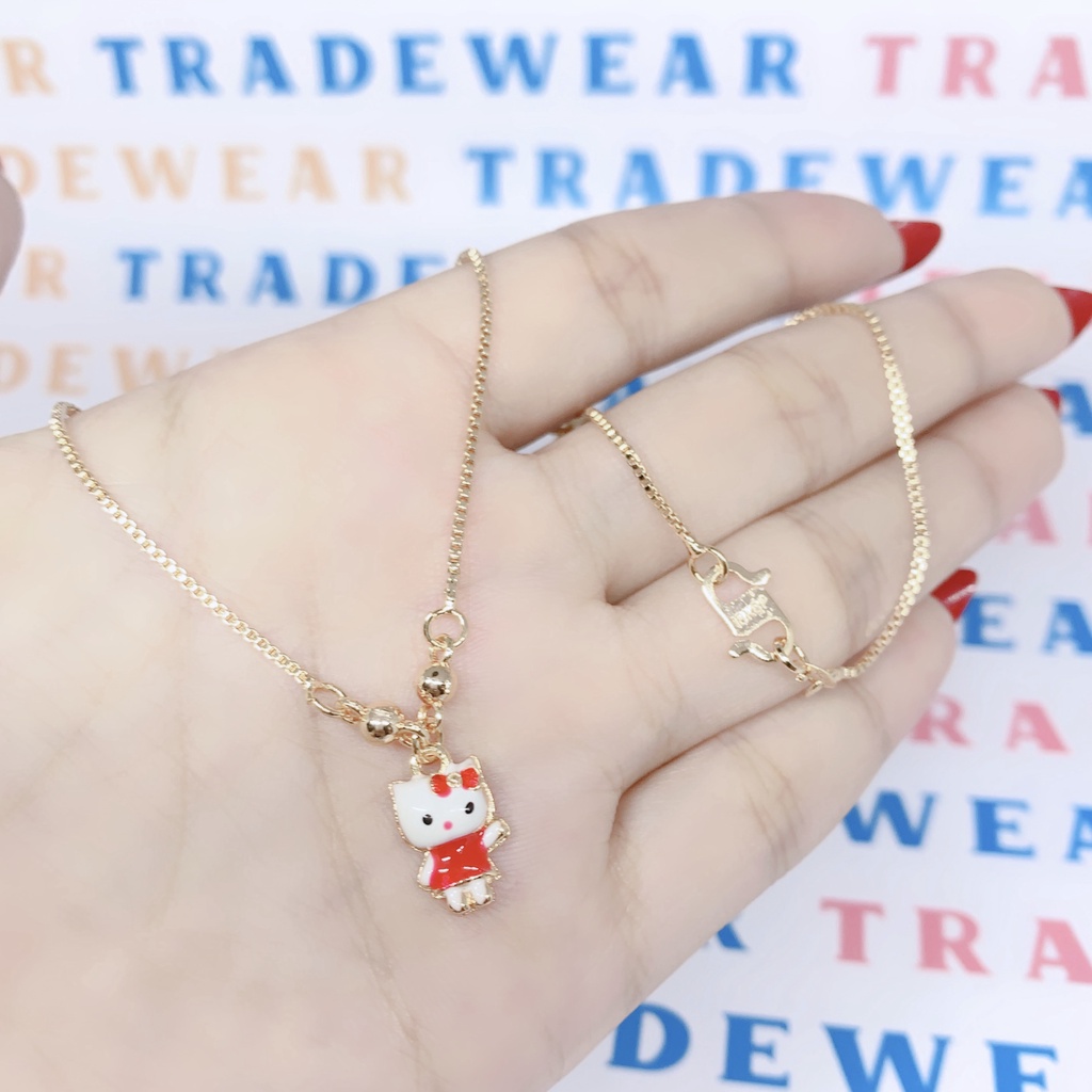Xuping Kalung Cantik Anak Perempuan Liontin Hellokitty Merah Putih - Kalung Xuping Gold 05