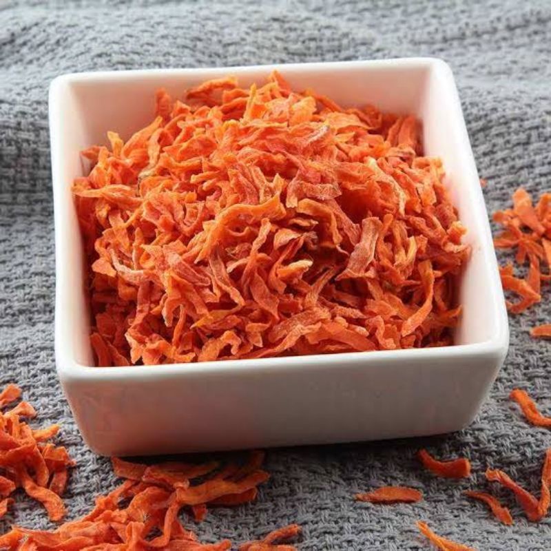 Dehydrated Carrot Strips Snack Hamster/Kelinci Wortel Kering
