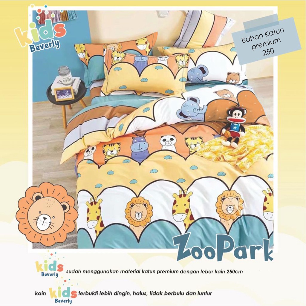 SPREI ANTI GESER KATUN PREMIUM MOTIF ZOO PARK BY BEVERLY