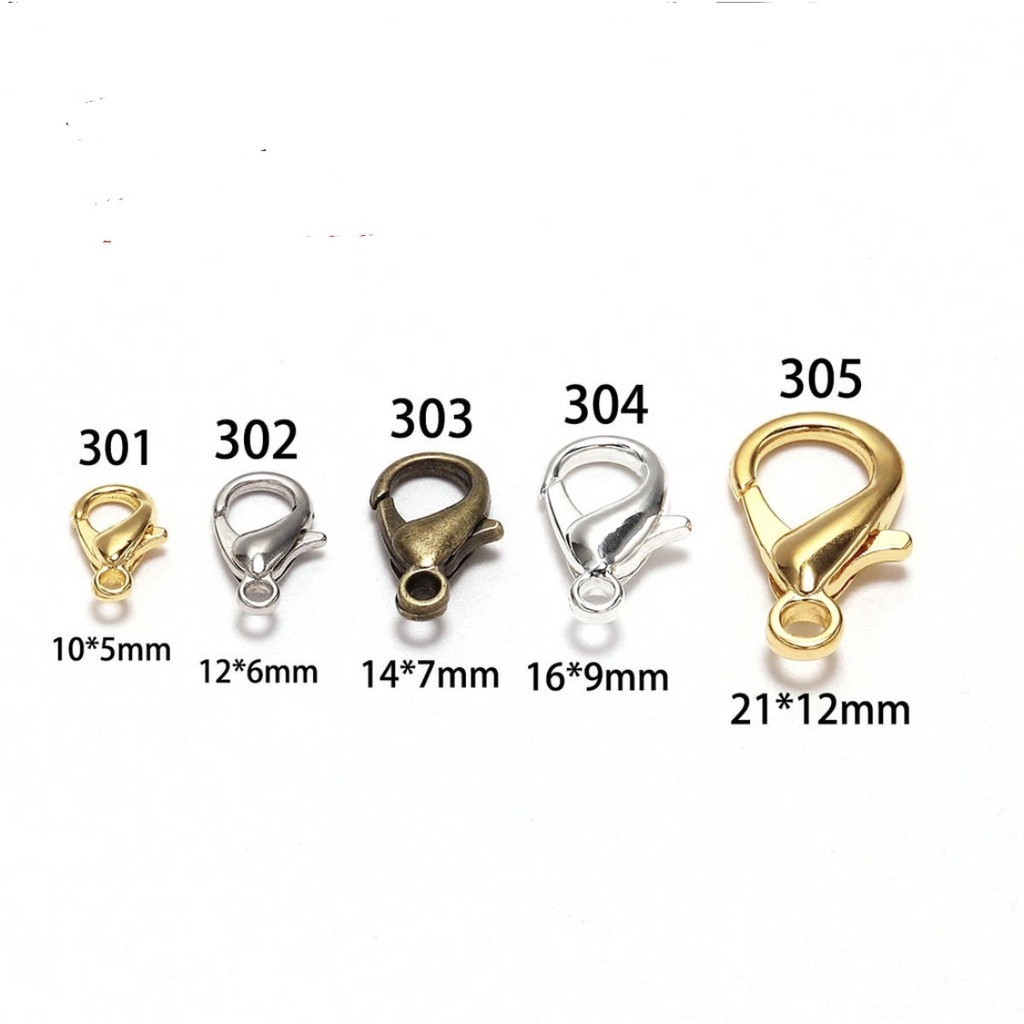 Uk 16mm(303) - 21mm( 305) Harga/50pc Kait Lobster Kait Kalung / Kait Gelang / Kait Liontin