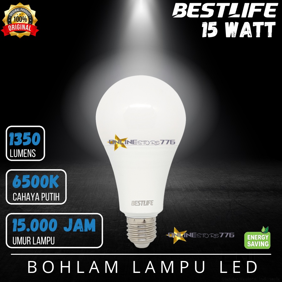 LAMPU BOHLAM LED BESTLIFE 15W / LAMPU LED BESTLIFE 15 WATT / BOHLAM GARANSI 1 TAHUN / CAHAYA PUTIH