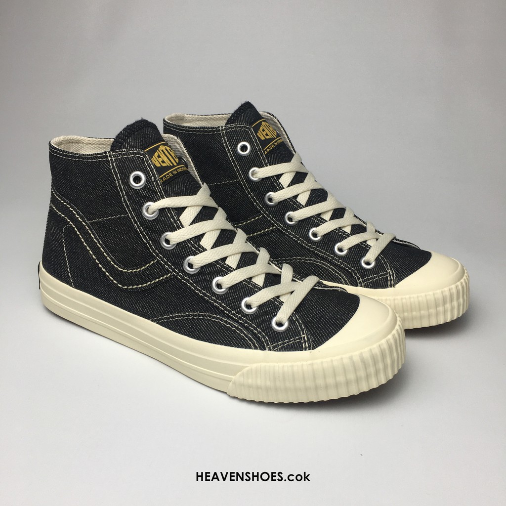 sepatu ventela Public Denim High Black hitam  sepatu sneakers sepatu sneakers pria sepatu ventela se