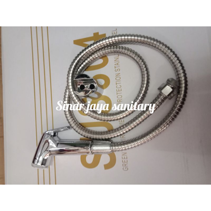 Jet shower set chrome stainless / Jet shower toilet murah