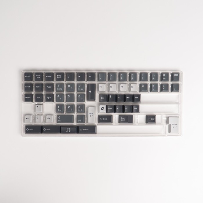 Noir Smoke Keycaps PBT Doubleshot Cherry Profile Keycap Set