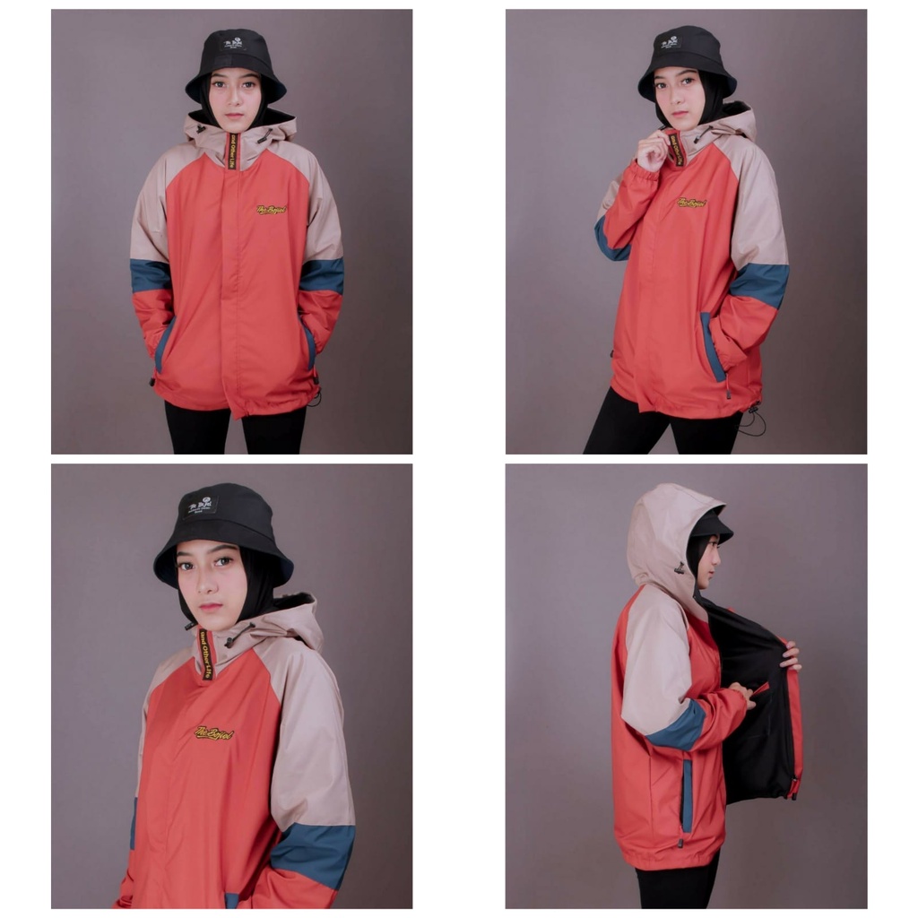 JAKET PARASUT PRIA WANITA WATERPROOF MODEL HOODIE OUTDOOR JAKET COUPLE DISTRO TERBARU KEREN ORIGINAL THE BOJIEL JAKET OUTDOOR PRIA/WANITA - JAKET CASSUAL - JAKET HIKING/M L XL