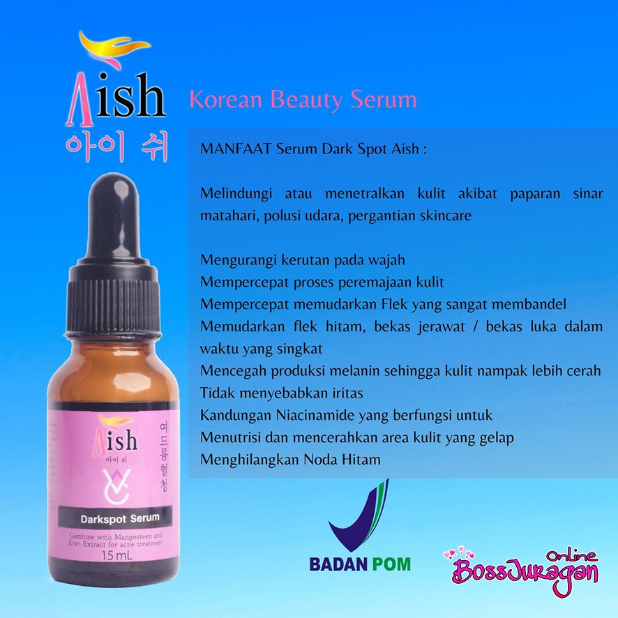 (BOSS) AISH Serum Brightening | Acne | Darkspot Serum Korea 100% Original