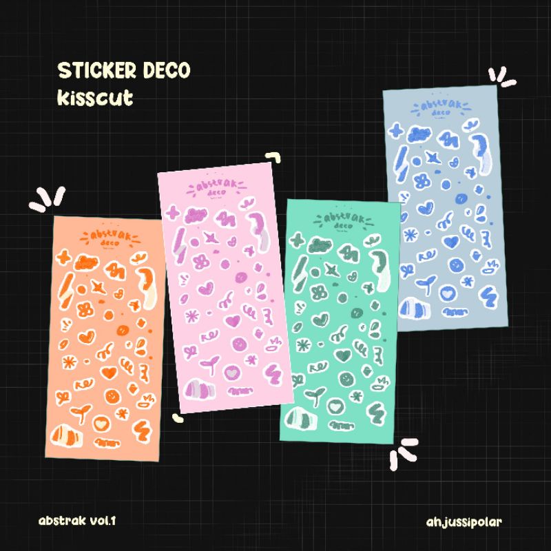 

[READYSTOCK] STICKER DECO abstrak vol.1 kisscut 2 tipe