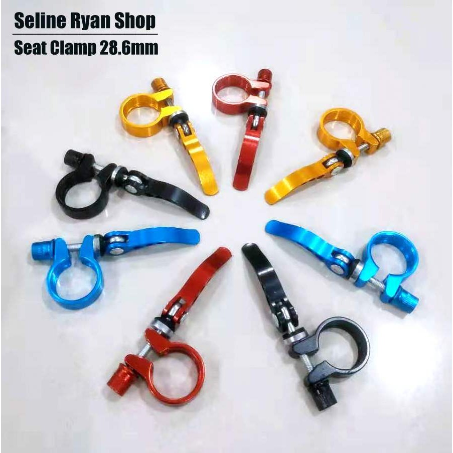 Seat Clamp Quick Release Alloy / Penjepit Tiang Sadel dg Baut Putar 28.6mm