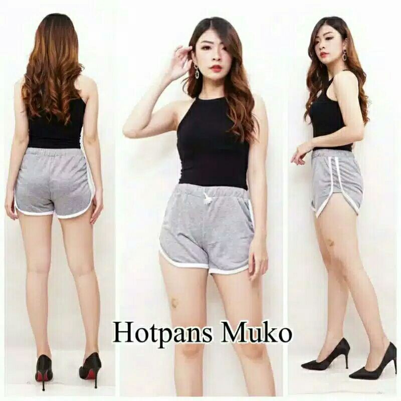 HOTPANTS MUNIKO CELANA PENDEK SANTAI BOXER KOLOR MATT SPANDEX