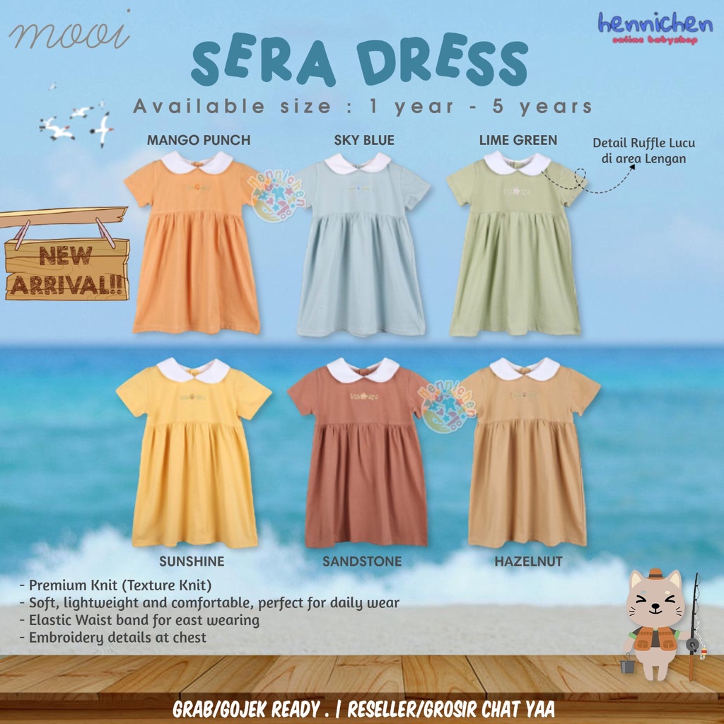 PROMO 7.7 PROMO BAJU LEBARAN MURAH MOOI SERA DRESS - DRESS ANAK PEREMPUAN DRESS BAYI DRESS IMLEK BORDIR 1-5 tahun