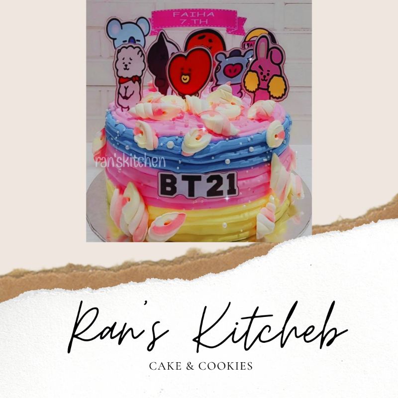 

Birthday cake BTS kue ulang tahun