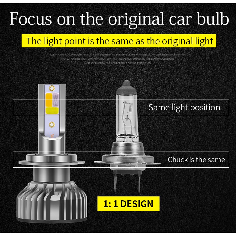 1 Pair Empat warna + Flash LED Lampu Mobil 10000LM Auto LED H4 H1 H7 H8 H9 H11 H16 9005 HB3 9006 HB4