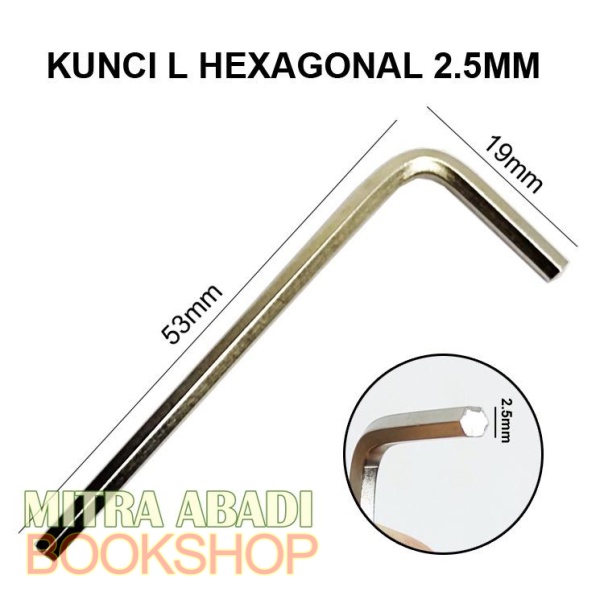 KUNCI L HEXAGONAL KECIL / HEX KEY Wrench untuk Baut L Tanam M3 / M4 / M5