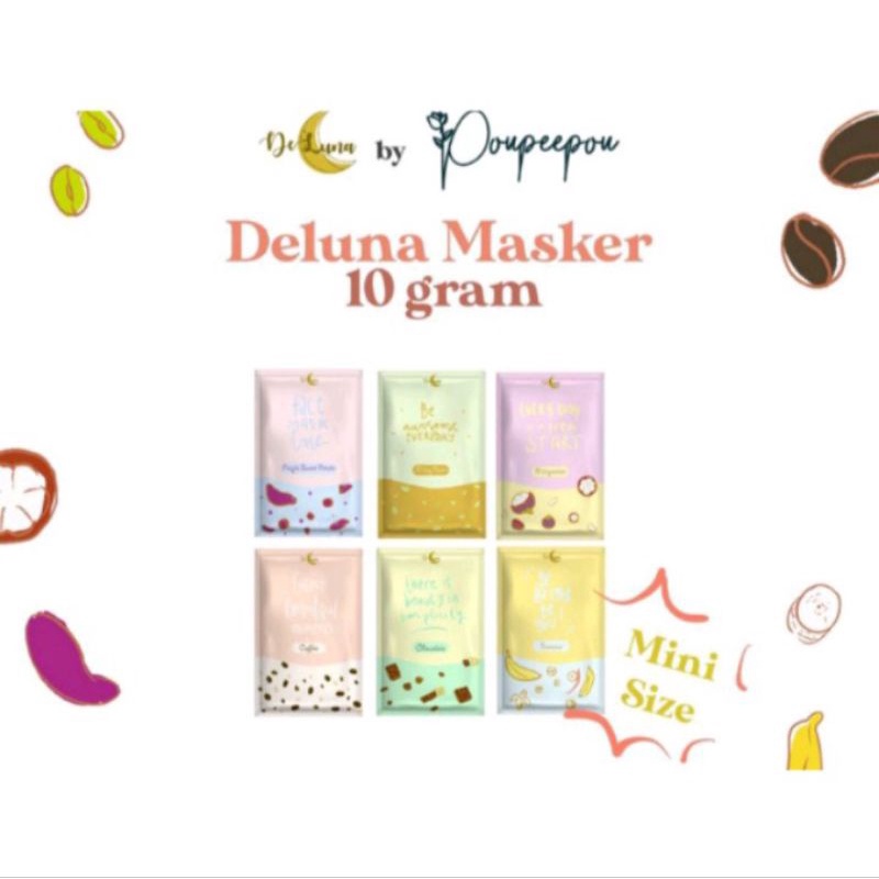 Masker wajah DeLuna BPOM & Halal 10gr organik