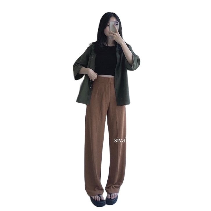 Cozie Pants Highwaist Cullote Pants / Celana Kulot Wanita / Petite Friendly