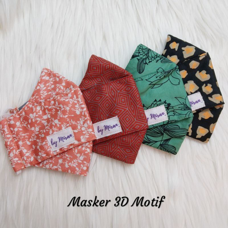 Masker Kain 3 dimensi motif