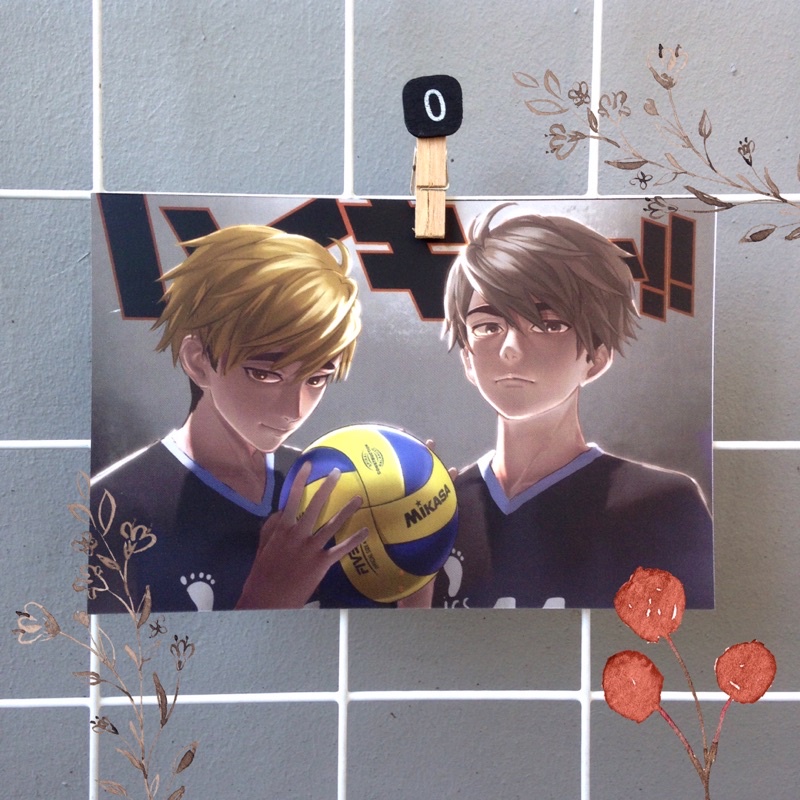 artprint ATSUMU OSAMU MIYA Haikyuu fanart postcard