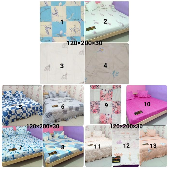 sprei perca my love 120x200 single size ukuran kasur 3 tinggi 30cm
