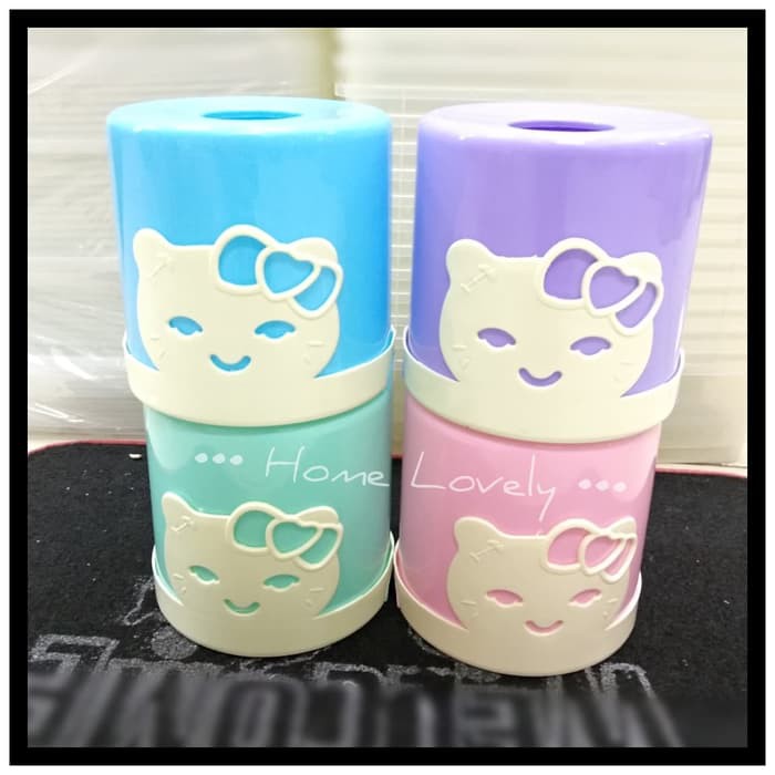 Tempat Tisu Bulat Salsa Viola / Tissue Box Plastik Hello Kitty