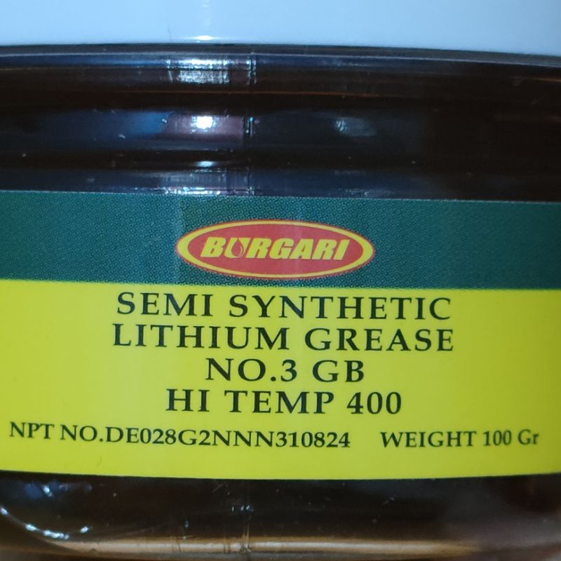 Grease Minyak Gemuk Stempet Grease Burgari 100 Gram Burgari Semi Synthetic Lithium Chasis Grease No.3 GB