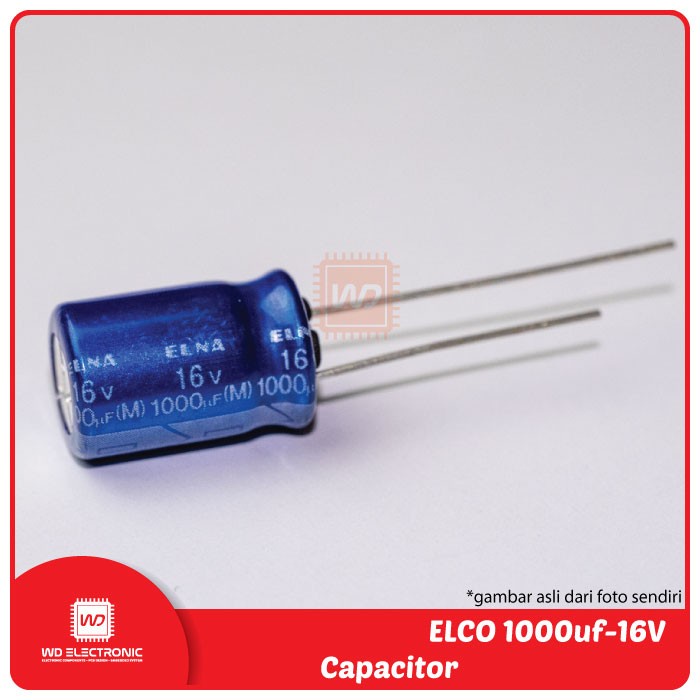 Capacitor Electrolytic Elco 1000uF 16V Kapasitor Elco 1000uf 16 volt