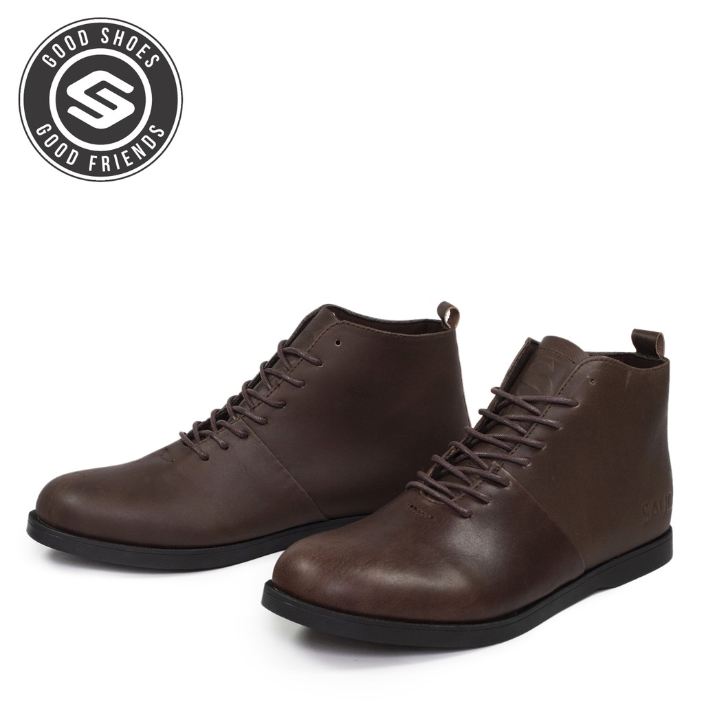 Sauqi Footwear - Signore Coffee Sepatu Casual Boots Fashion Pria Kulit Asli