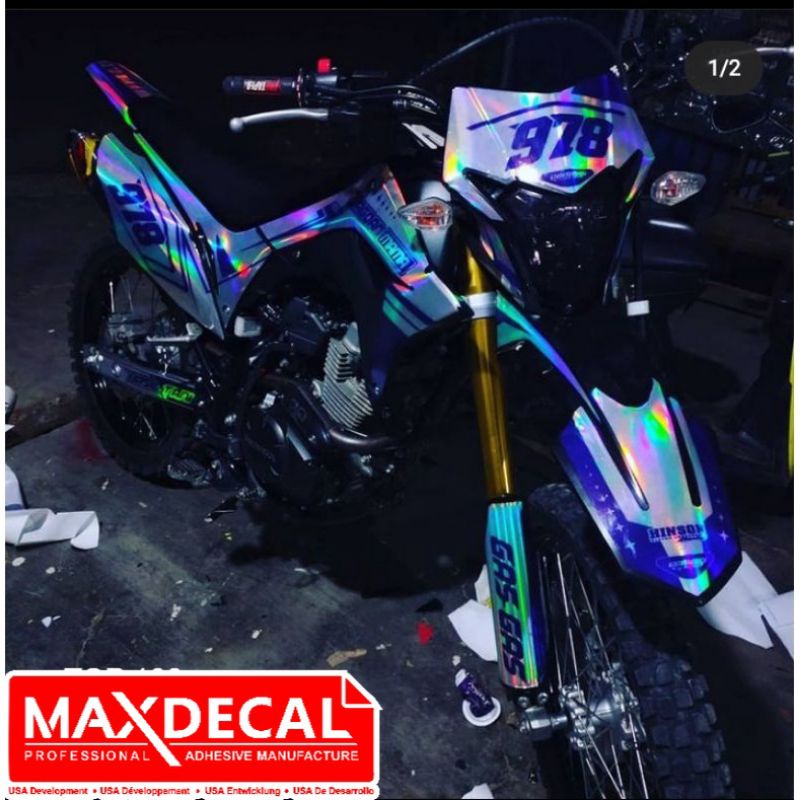 DECAL STICKER HOLOGRAM FULL MOTOR CRF 150L,KLX, DTRACKER, WR155 FULL BODY (Bahan Max decal)cod