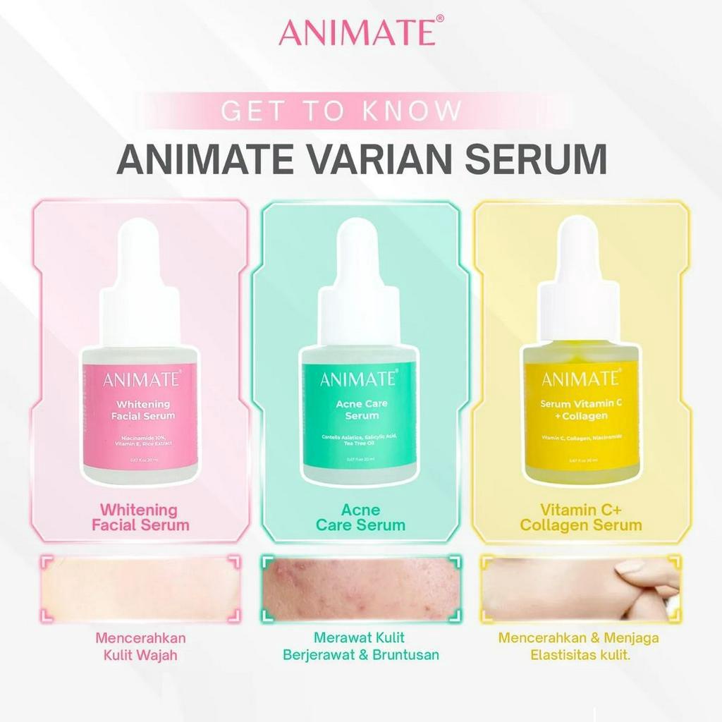 ⭐BAGUS⭐ ANIMATE Serum 20ml | dark Spot | Rich Nutrition | Whitening Vitamin C