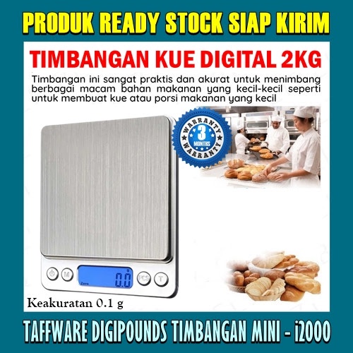TERBARU timbangan kue digital gram mini 2kg timbangan kue digital otomatis termurah original
